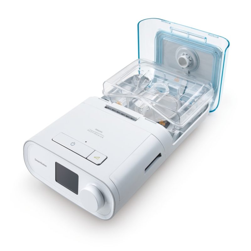 Philips Respironics Dreamstation bipap pro sleep apnea machine with humidifer above