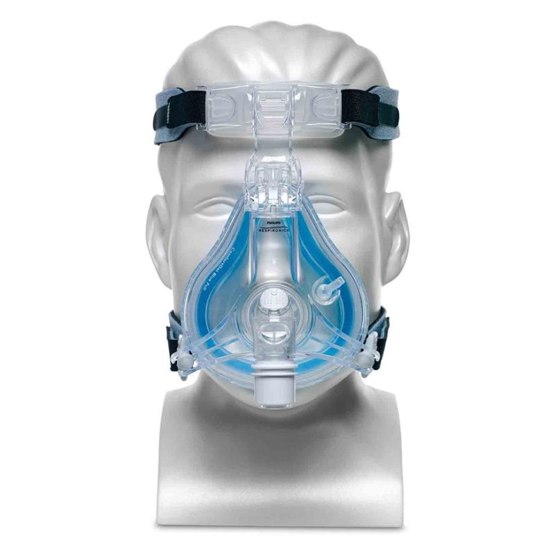 Philips Respironics ComfortGel Blue Full Face CPAP Mask with Headgear front